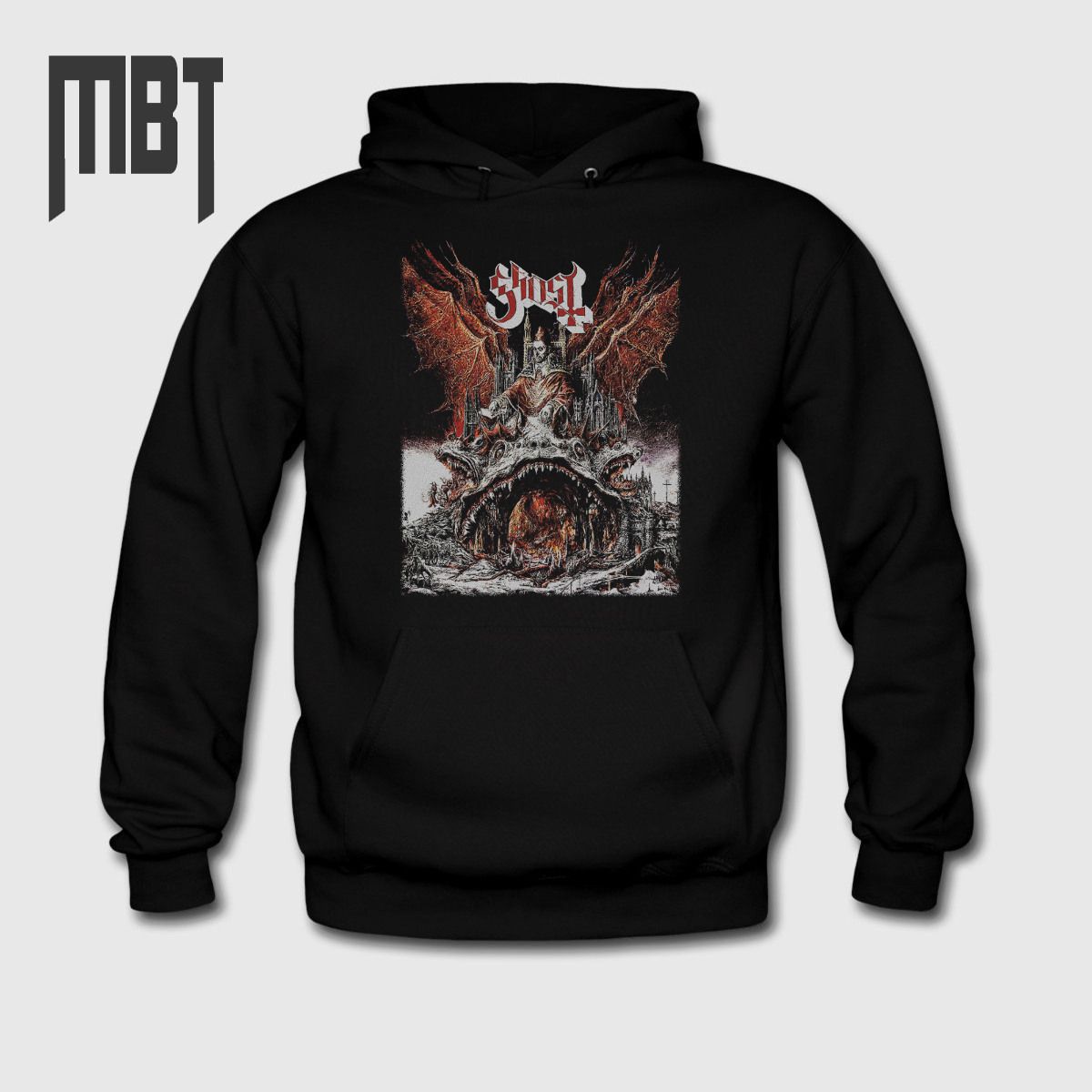 Ghost Band Hoodie, Ghost Prequelle Cover Felpa Con Cappuccio, Hard Rock