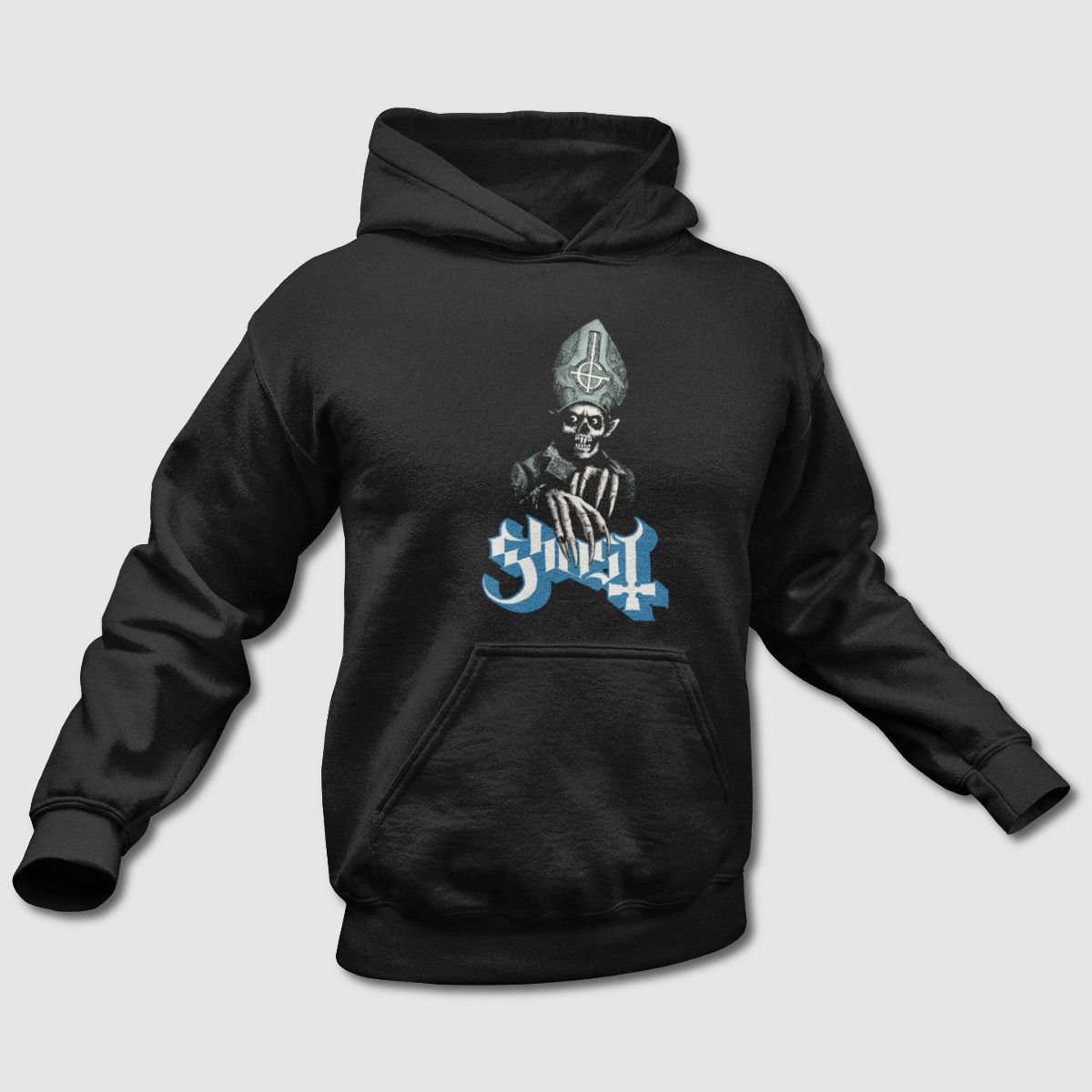Ghost Hoodie, Ghost Logo Artwork Hooded Sweatshirt, Heavy Metal Merch
