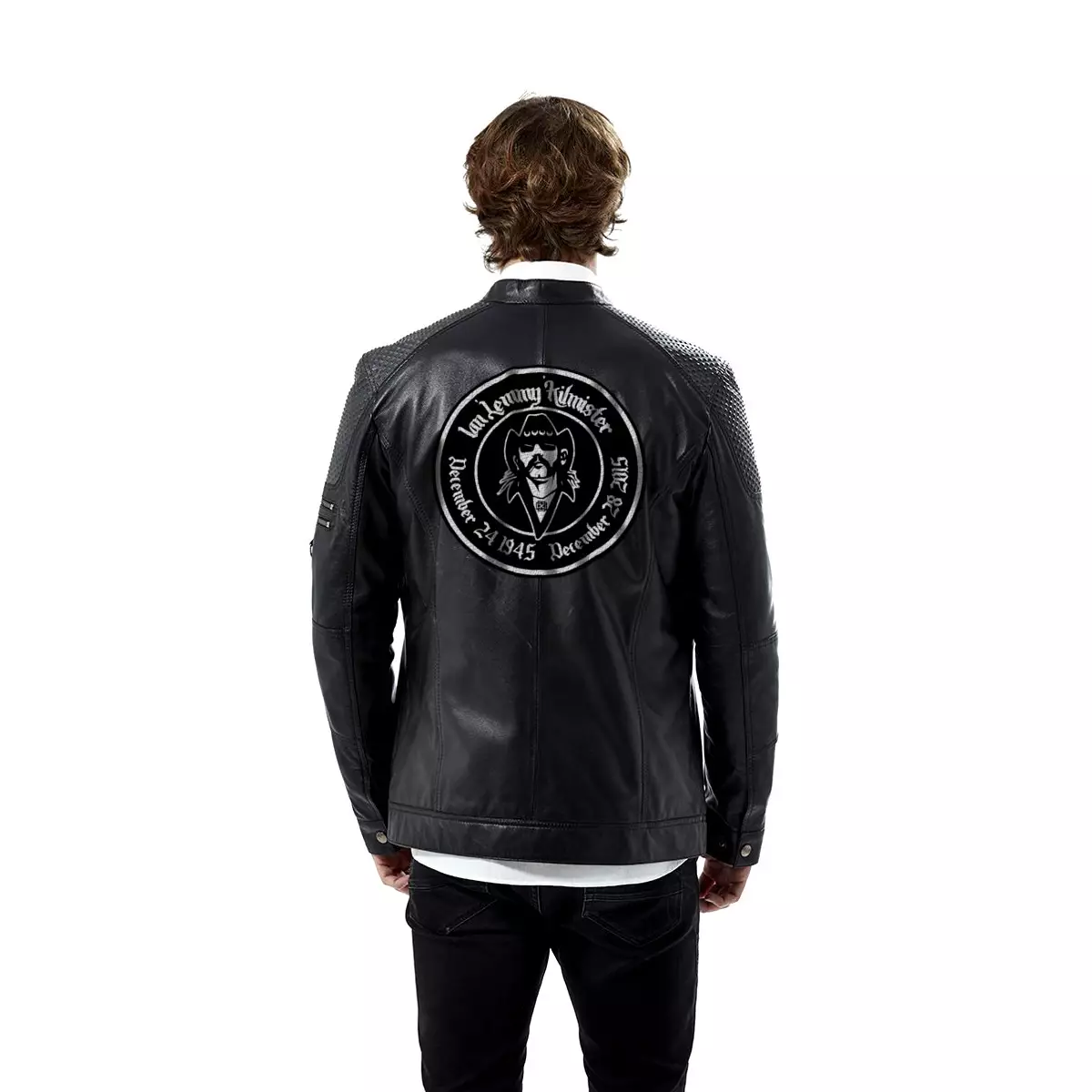 Motorhead Lemmy Patched Geniune Leather Jacket, Heavy Metal Merchandise - Image 2