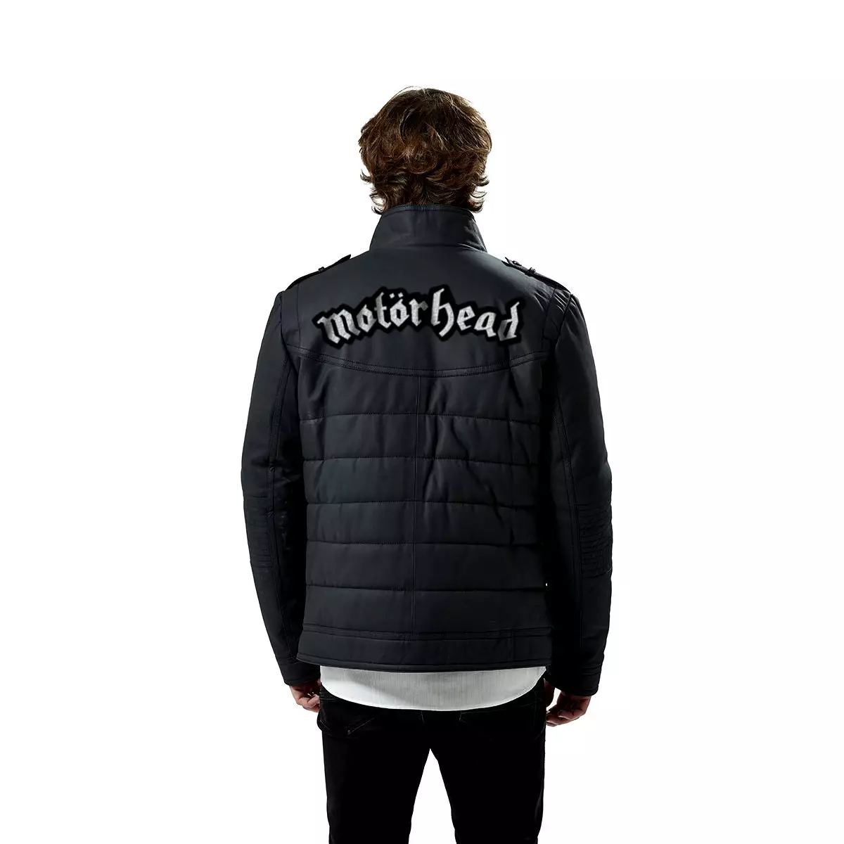 Motorhead Logo Patched Geniune Leather Jacket, Heavy Metal Merchandise - Image 2