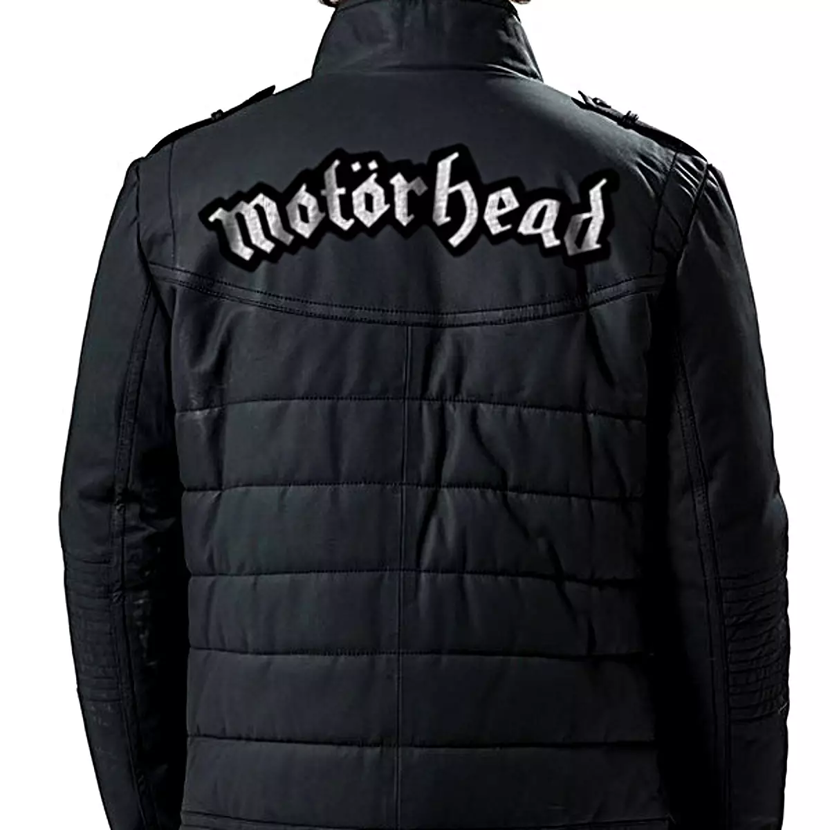 Motorhead Logo Patched Geniune Leather Jacket, Heavy Metal Merchandise