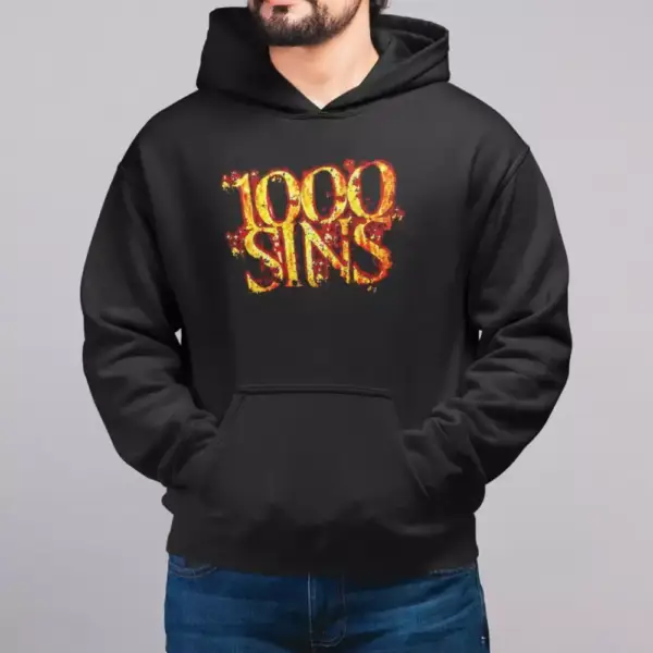 1000 Sins Band Hoodie, 1000 Sins Logo Hooded Sweatshirt - Image 2