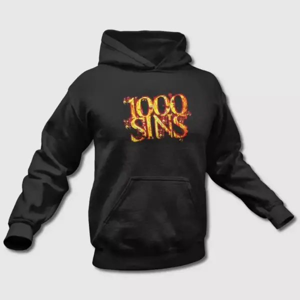 1000 Sins Band Hoodie, 1000 Sins Logo Hooded Sweatshirt