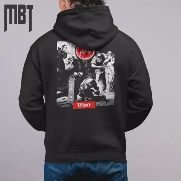 13 Whore Hoodie, 13 Hooded Sweatshirt, Sludge Metal, Doom Metal, Metal Merch - Image 3
