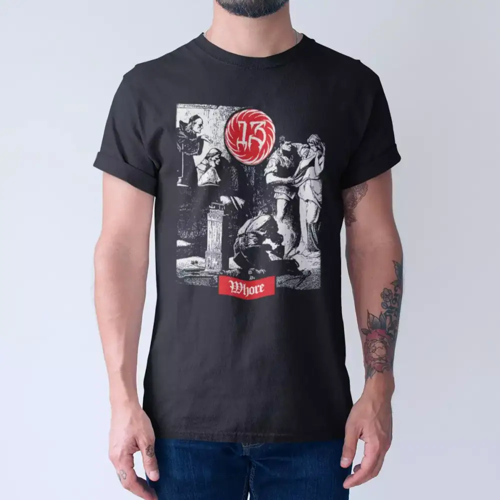 13 T-Shirt, 13 Whore Tee Shirt, Metal Merch, Sludge Metal, Doom Metal - Image 2