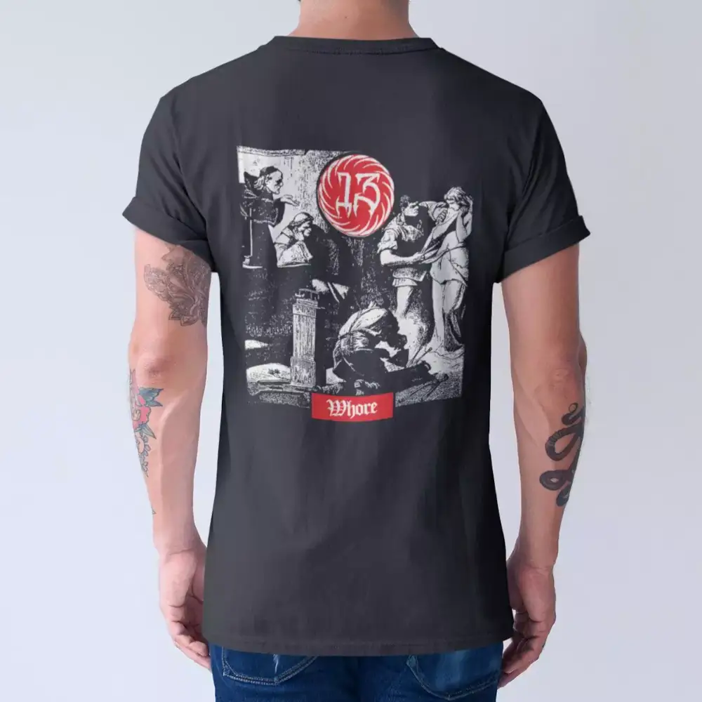 13 T-Shirt, 13 Whore Tee Shirt, Metal Merch, Sludge Metal, Doom Metal - Image 3