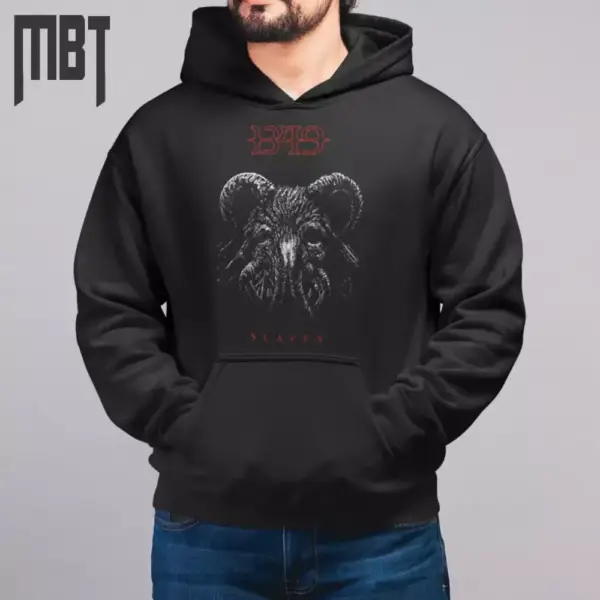 1349 Slaves Hoodie, 1349 Hooded Sweatshirt, Black Metal, Metal Merch - Image 2