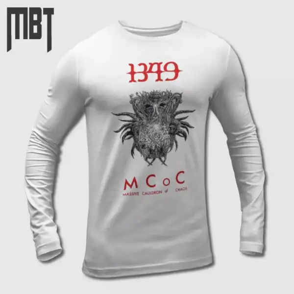 1349 Long Sleeve T-Shirt, 1349 MCoC Massive Cauldron of Chaos Long Sleeve Tee Shirt, Black Metal, Metal Merch