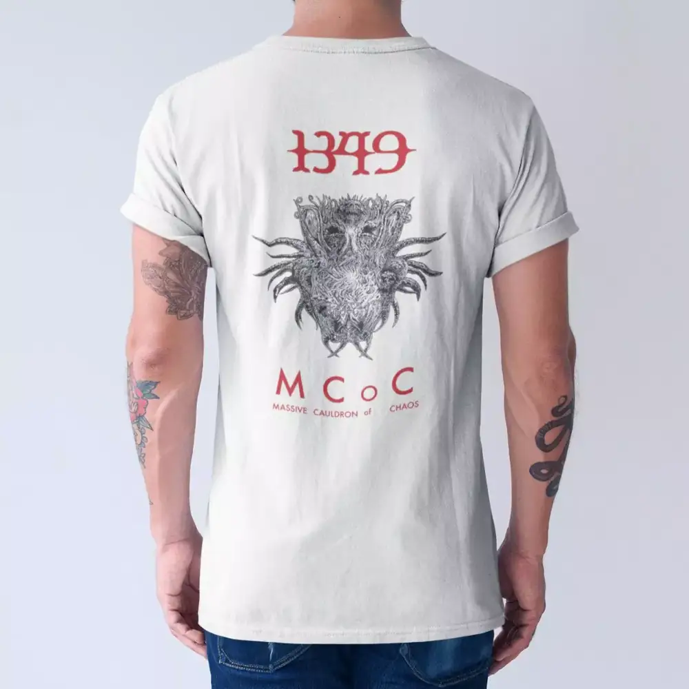 1349 MCoC Massive Cauldron of Chaos T-Shirt, 1349 Tee Shirt, Black Metal, Metal Merch - Image 3