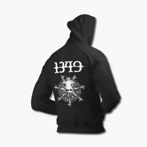 1349 Hoodie, 1349 Through the Eyes of Stone Black Hoodie, Black Metal Merchandise - Image 2