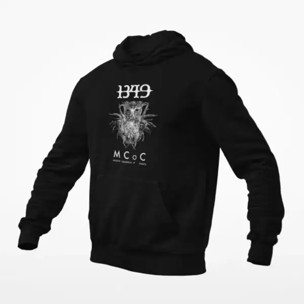 1349 MCoC Massive Cauldron of Chaos Hoodie, 1349 Hooded Sweatshirt, Black Metal, Metal Merch