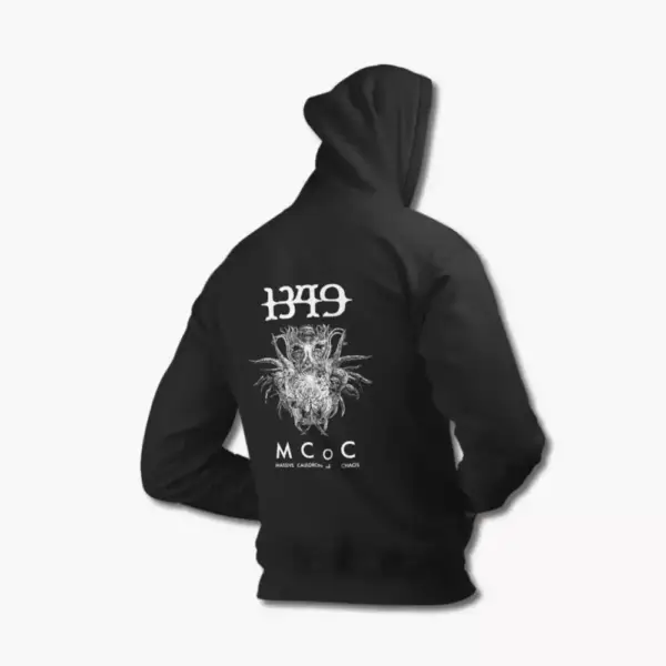 1349 MCoC Massive Cauldron of Chaos Hoodie, 1349 Hooded Sweatshirt, Black Metal, Metal Merch - Image 2