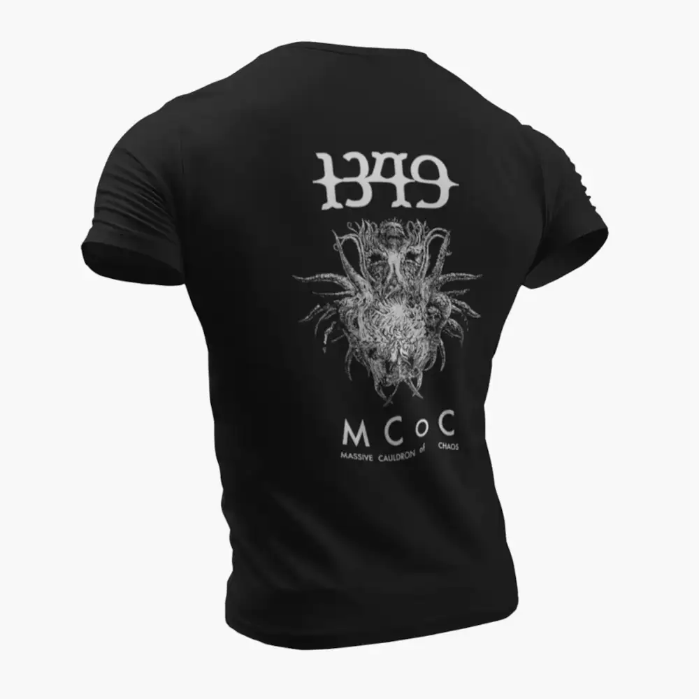 1349 T-Shirt, 1349 MCoC Massive Cauldron of Chaos Tee Shirt, Black Metal, Metal Merch - Image 2