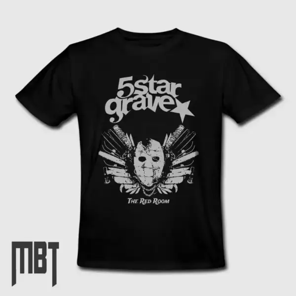 5 Star Grave T-Shirt, 5 Star Grave The Red Room Tee-Shirt, Metal Merch, Melodic Death Metal