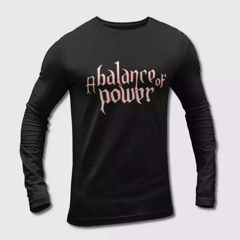 A Balance Of Power Long Sleeve T-Shirt, A Balance Of Power Logo Long Sleeve Tee-Shirt