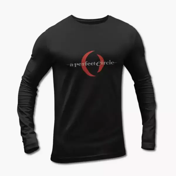 A Perfect Circle Long Sleeve T-Shirt, A Perfect Circle Logo Black Longsleeve T-Shirt, Alternative Metal Merchandise