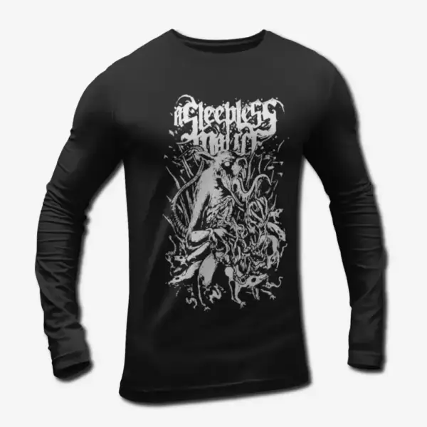 A Sleepless Malice Artwork Long Sleeve T-Shirt, Melodic Death Metal Merch