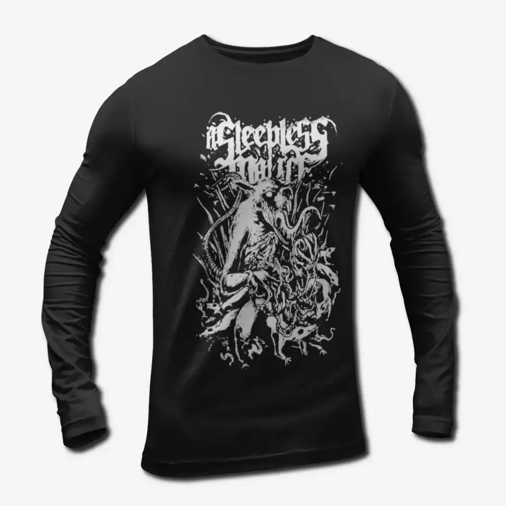 A Sleepless Malice Artwork Long Sleeve T-Shirt, Melodic Death Metal Merch