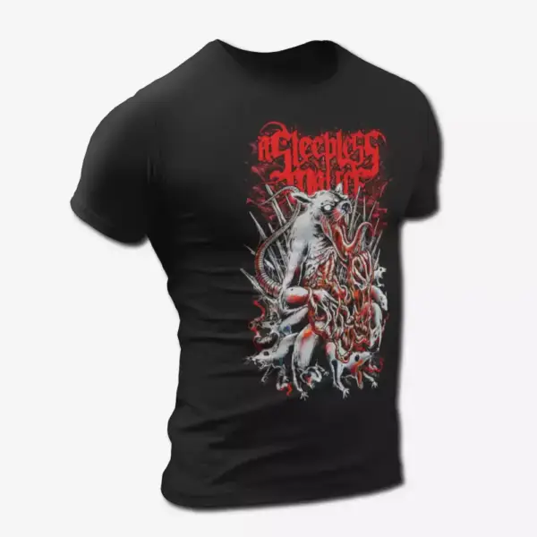 A Sleepless Malice Artwork T-Shirt, A Sleepless Malice Melodic Death Metal Merch