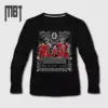 ACDC Long Sleeve T-Shirt, ACDC Black Ice Long Sleeve Tee-Shirt, Rock Merch, Hard Rock