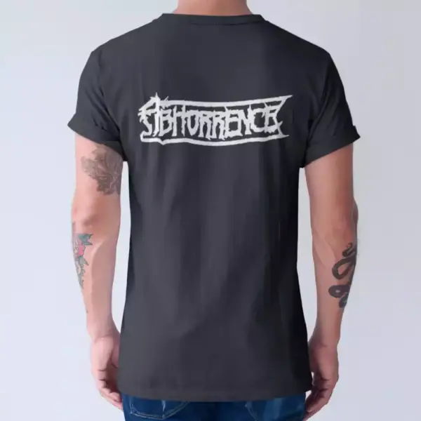 Abhorrence Band T-Sirt, Abhorrence Logo Black Tee Shirt, Death Metal, Finland