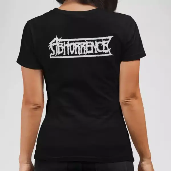 Abhorrence Band T-Sirt, Abhorrence Logo Black Tee Shirt, Death Metal, Finland - Image 3