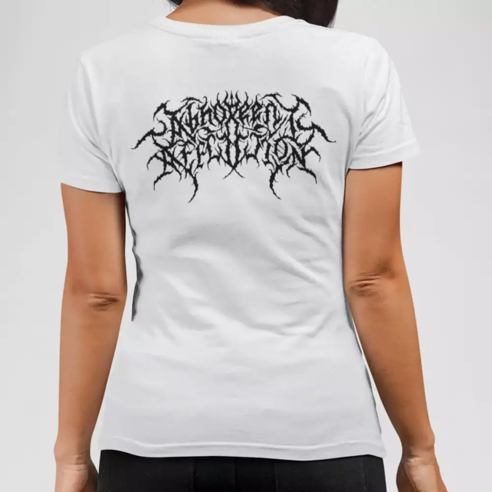 Abhorrent Affliction Band T-Shirt, Abhorrent Affliction Logo White Tee Shirt, Death Metal Merch - Image 3