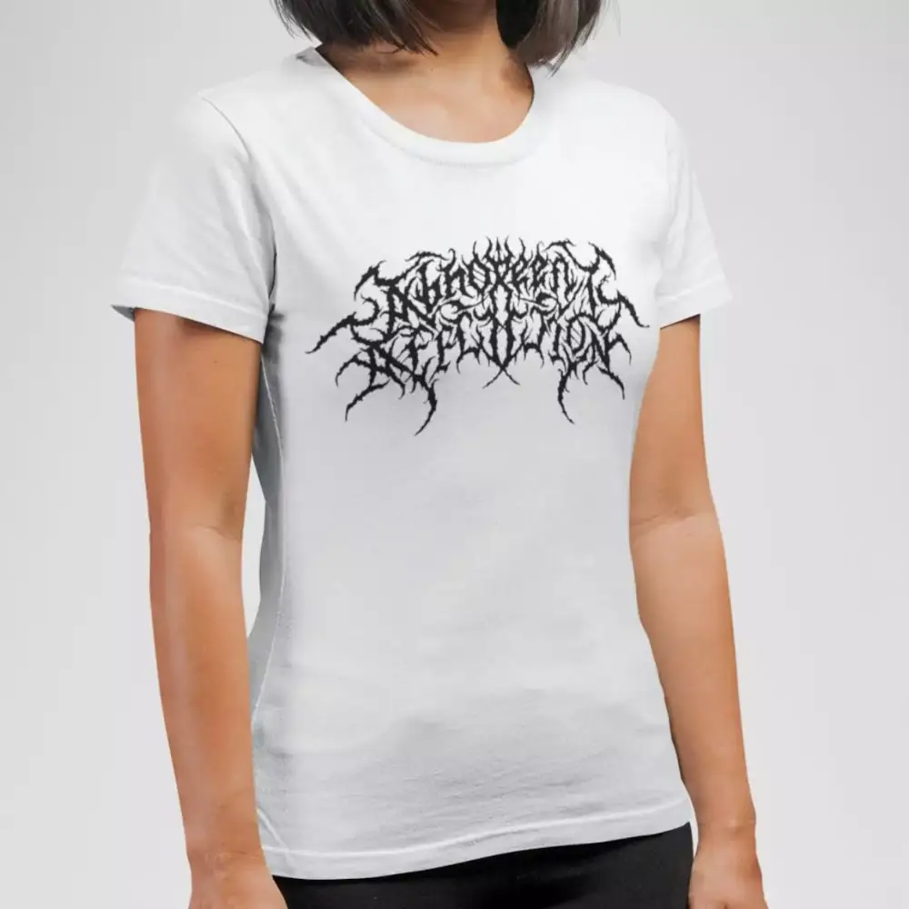 Abhorrent Affliction Band T-Shirt, Abhorrent Affliction Logo White Tee Shirt, Death Metal Merch - Image 4