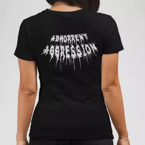 Abhorrent Aggression Band T-Shirt, Abhorrent Aggression Logo Black Tee Shirt, Death Metal Merch - Image 2