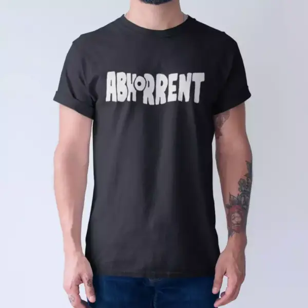 Abhorrent Band T-Shirt, Abhorrent Logo Black Tee Shirt, Thrash Metal, Death Metal Merch