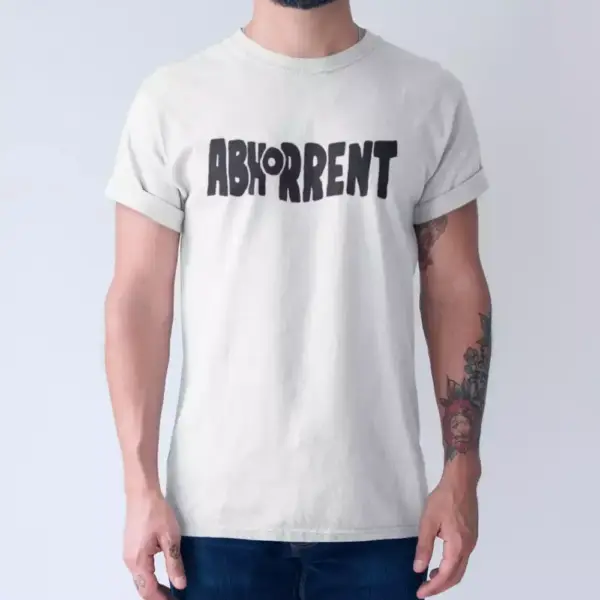 Abhorrent Band T-Shirt, Abhorrent Logo White Tee Shirt, Thrash Metal, Death Metal Merch - Image 4
