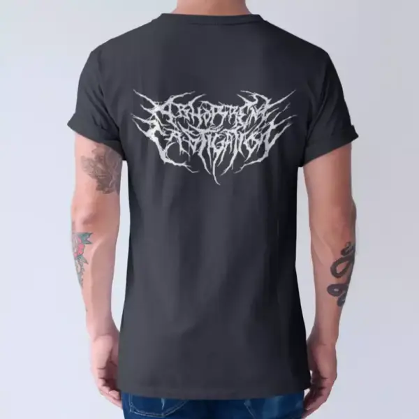 Abhorrent Castigation Band T-Shirt, Abhorrent Castigation Logo Black Tee Shirt, Brutal Death Metal Merch - Image 3