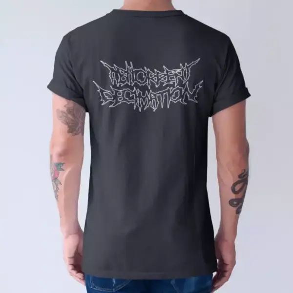 Abhorrent Decimation Band T-Shirt, Abhorrent Decimation Logo Black Tee Shirt, Death Metal Merch - Image 2