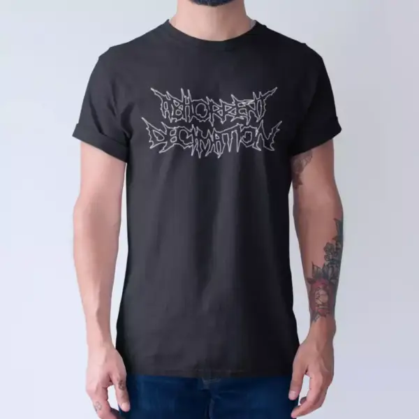 Abhorrent Decimation Band T-Shirt, Abhorrent Decimation Logo Black Tee Shirt, Death Metal Merch