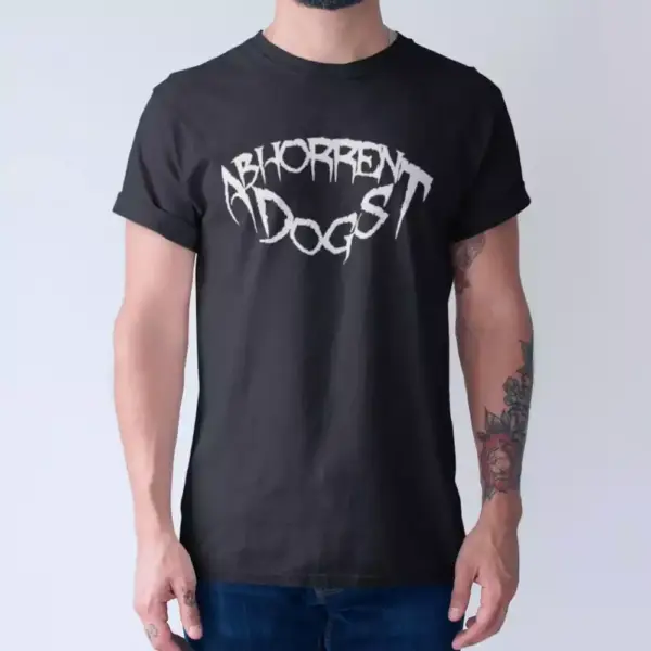 Abhorrent Dogs Band T-Shirt, Abhorrent Dogs Logo Black Tee Shirt, Symphonic Black Metal Merch