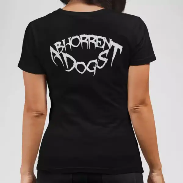 Abhorrent Dogs Band T-Shirt, Abhorrent Dogs Logo Black Tee Shirt, Symphonic Black Metal Merch - Image 4