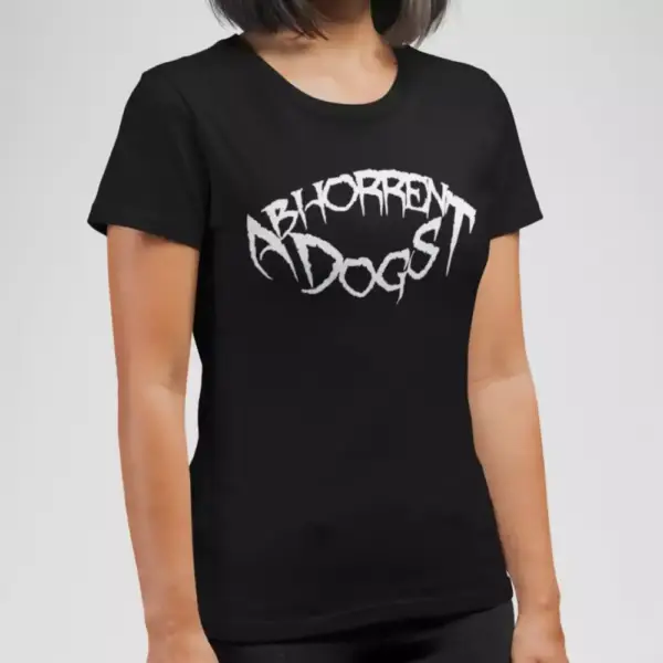 Abhorrent Dogs Band T-Shirt, Abhorrent Dogs Logo Black Tee Shirt, Symphonic Black Metal Merch - Image 3
