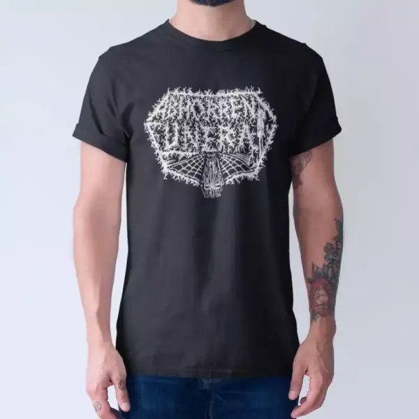 Abhorrent Funeral Band T-Shirt, Abhorrent Funeral Logo Black Tee Shirt, Death Metal, Doom Metal Merch - Image 2