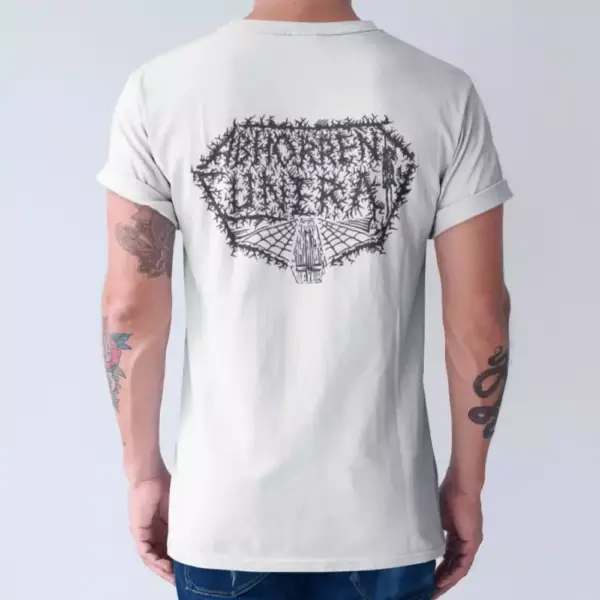Abhorrent Funeral Band T-Shirt, Abhorrent Funeral Logo White Tee Shirt, Death Metal, Doom Metal Merch - Image 2