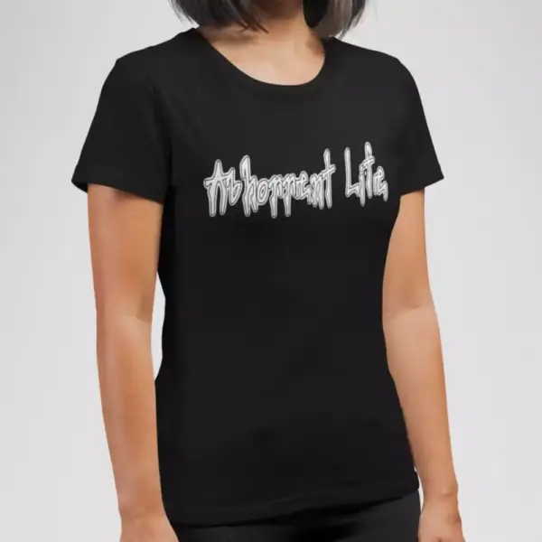 Abhorrent Life Band T-Shirt, Abhorrent Life Logo Black Tee Shirt, Death Metal Merch