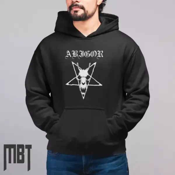 Abigor Band Hoodie, Abigor Artwork Hooded Sweatshirt, Black Metal Merch
