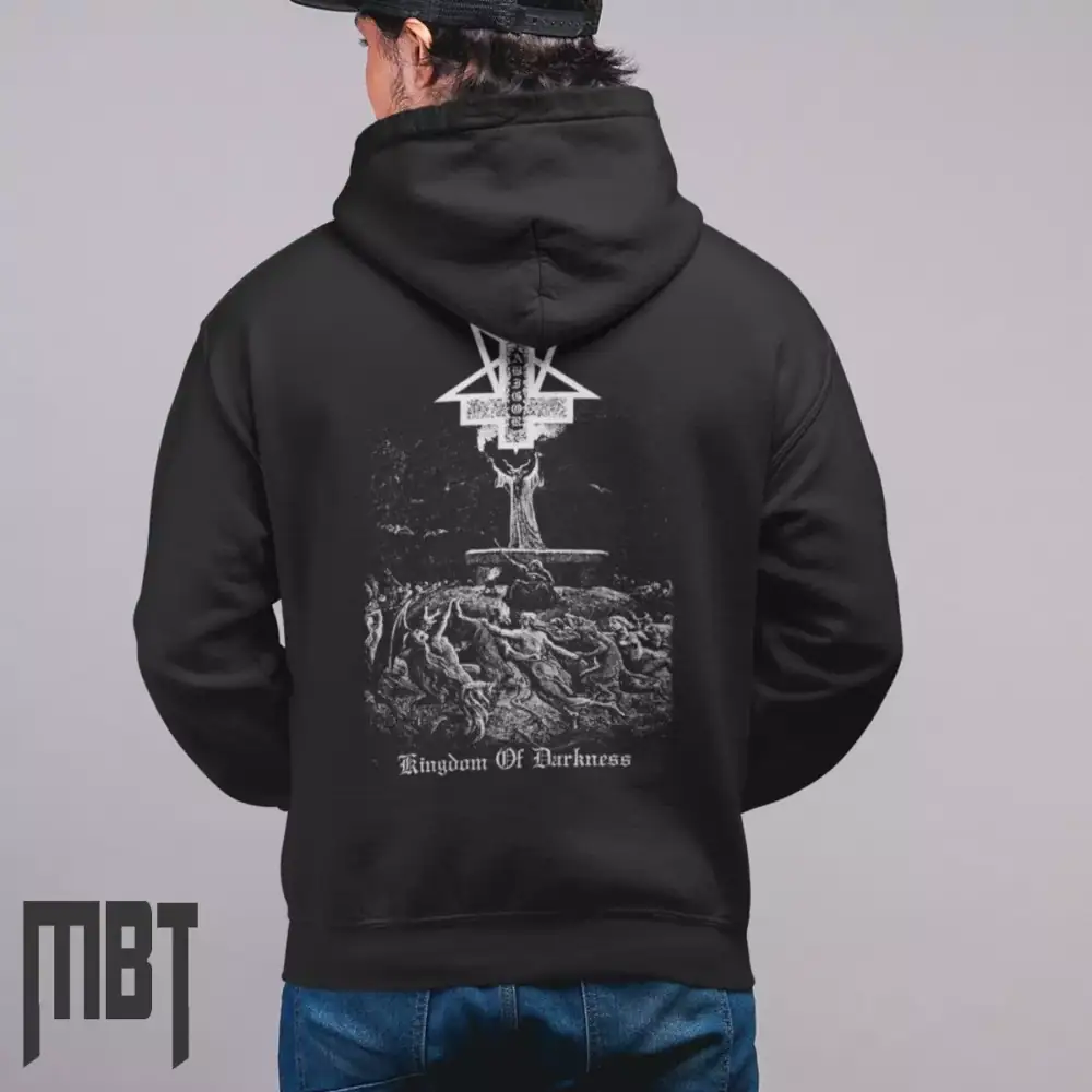 Abigor Band Hoodie, Abigor Kingdom Of Darkness Cover Hooded Sweatshirt, Black Metal Merch - Image 2