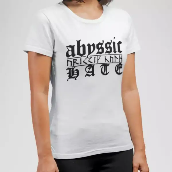 Abyssic Hate Band T-Shirt, Abyssic Hate Logo Tee Shirt, Black Metal Merchandise - Image 4