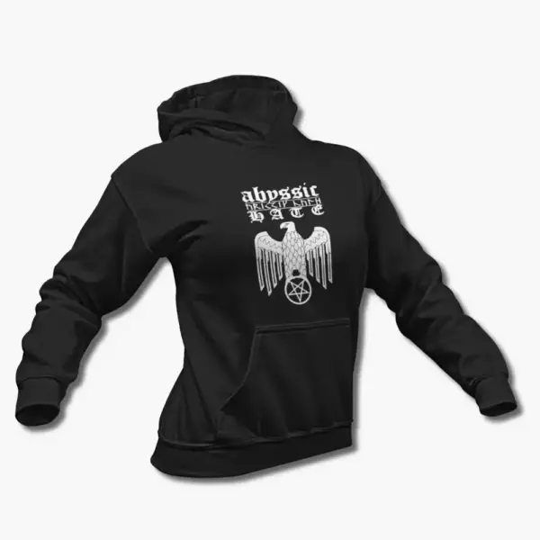 Abyssic Hate Hoodie, Abyssic Hate A Decade Of Hate Black Hooded Sweatshirt, Black Metal Merchandise