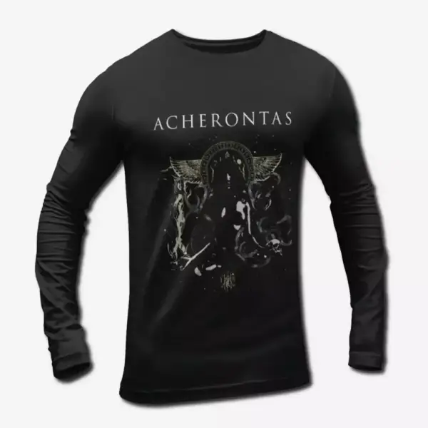 Acherontas Ma-IoN Long Sleeve T-Shirt, Black Metal Merch