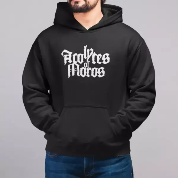 Acolytes of Moros Band Hoodie, Acolytes of Moros Logo Hooded Sweatshirt, Doom Metal Merch - Image 2