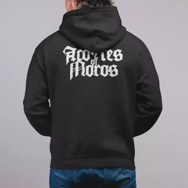 Acolytes of Moros Band Hoodie, Acolytes of Moros Logo Hooded Sweatshirt, Doom Metal Merch - Image 3