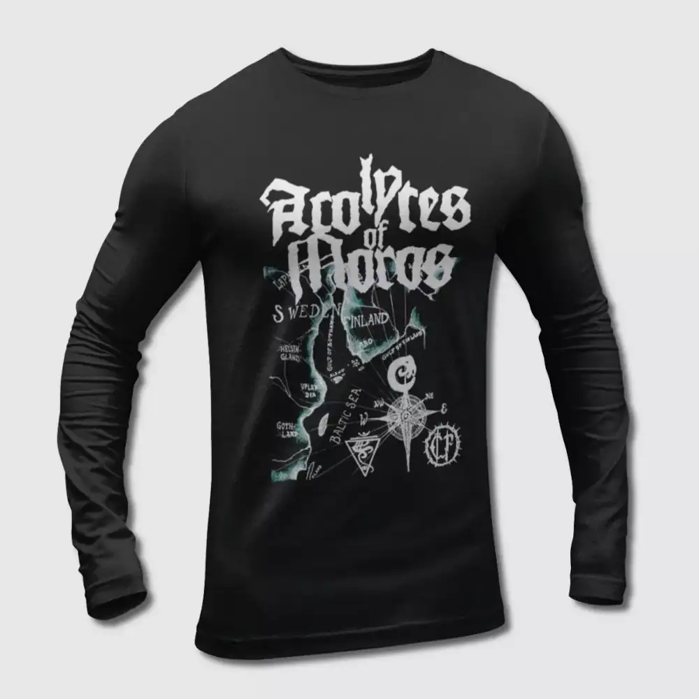 Acolytes of Moros Band Long Sleeve T-Shirt, Acolytes of Moros Coalition of the Anathematized Cover Long Sleeve Tee-Shirt, Doom Metal Merch