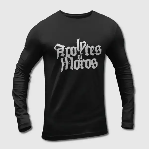 Acolytes of Moros Band Long Sleeve T-Shirt, Acolytes of Moros Logo Long Sleeve Tee-Shirt, Doom Metal Merch