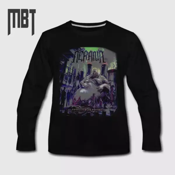 Acrania Totalitarian Dystopia Long Sleeve T-Shirt, Acrania Long Sleeve Tee Shirt, Metal Merch